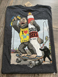 Kong Skate Tee - Gorilla skateboarding with Solo Sees lighthouse